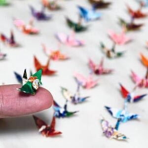 JSJPINKU 50 Petites Grues en Papier Yuzen Artisanales Origami Ultra-Miniature Rare & Coloré pour Bureau & Chambre - Publicité JSJPINKU 50 Petites Grues en Papier Yuzen Artisanales Origami Ultra-Miniature Rare & Coloré pour Bureau & Chambre - Publicité