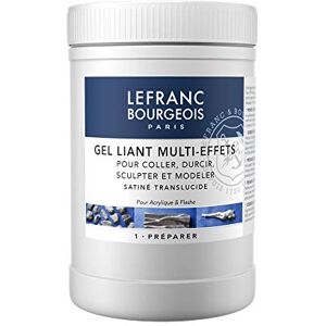 Lefranc Bourgeois Lefranc & Bourgeois 300338 Gel Liant Multi-Effet – Gel Acrylique Flexible, pour Coller, Durcir, Sculpter et Modeler, Satiné, Translucide – Pot de 1 L, Transparent - Publicité Lefranc Bourgeois Lefranc & Bourgeois 300338 Gel Liant Multi-Effet – Gel Acrylique Flexible, pour Coller, Durcir, Sculpter et Modeler, Satiné, Translucide – Pot de 1 L, Transparent - Publicité
