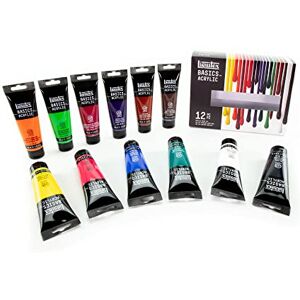 Ensemble de Peintures Acryliques Liquitex Basics - 12 Couleurs, Tubes 118ml - Artiste, Viscosité Moyenne - Publicité Ensemble de Peintures Acryliques Liquitex Basics - 12 Couleurs, Tubes 118ml - Artiste, Viscosité Moyenne - Publicité