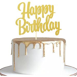 LeeLeeAn Décoration de gâteau d'anniversaire – Fournitures de décoration de gâteau d'anniversaire à paillettes dorées – Accessoires de photomaton (gold01) - Publicité LeeLeeAn Décoration de gâteau d'anniversaire – Fournitures de décoration de gâteau d'anniversaire à paillettes dorées – Accessoires de photomaton (gold01) - Publicité