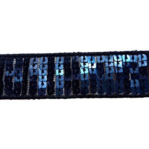 ILC MERCERIE PARADIS Ruban Galon Bande Paillettes Sequins BLEU FONCÉ Au Mètre Largeur 24 mm 6 Rangs de Sequins (bleu foncé) - Publicité ILC MERCERIE PARADIS Ruban Galon Bande Paillettes Sequins BLEU FONCÉ Au Mètre Largeur 24 mm 6 Rangs de Sequins (bleu foncé) - Publicité