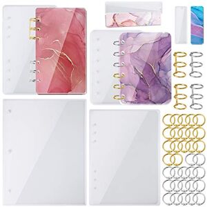 NiArt Lot de 40 grandes couvertures de carnet A4 résine époxy silicone A4 A5 A6 A7 Marque-page Feuilles en vrac Anneaux Kit fait main Agate Artisanat Doux Brillant - Publicité NiArt Lot de 40 grandes couvertures de carnet A4 résine époxy silicone A4 A5 A6 A7 Marque-page Feuilles en vrac Anneaux Kit fait main Agate Artisanat Doux Brillant - Publicité
