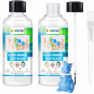 BOMVMVE Vernis Argile Autodurcissante, 200ml Vernis Brillant pour la Peinture en Acrylique, pour Poterie, Plâtre, Transparent et Brillante, la Fissuration de l'argile, Les Rayures et Les Abrasions - Publicité BOMVMVE Vernis Argile Autodurcissante, 200ml Vernis Brillant pour la Peinture en Acrylique, pour Poterie, Plâtre, Transparent et Brillante, la Fissuration de l'argile, Les Rayures et Les Abrasions - Publicité