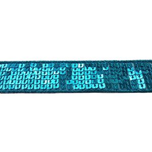 ILC MERCERIE PARADIS Ruban Galon Bande Paillettes Sequins TURQUOISE Au Mètre Largeur 24 mm 6 Rangs de Sequins (turquoise) - Publicité ILC MERCERIE PARADIS Ruban Galon Bande Paillettes Sequins TURQUOISE Au Mètre Largeur 24 mm 6 Rangs de Sequins (turquoise) - Publicité