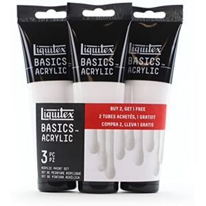 Liquitex Basics Acrylique Set 3X118ml Blanc De Titane Row - Publicité Liquitex Basics Acrylique Set 3X118ml Blanc De Titane Row - Publicité