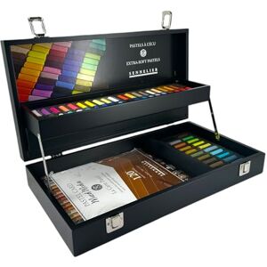 Sennelier Coffret bois Pastel Ecu 60 Demi pastels - Publicité Sennelier Coffret bois Pastel Ecu 60 Demi pastels - Publicité