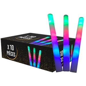 SPARKLERS CLUB Lot de 10 Batons Lumineux LED Couleur 40cm Baton a Mousse Lumineux pour Mariage et Fêtes avec Piles Incluses 3 Modes de Clignotement Livraison 24/48h (Multicouleur) - Publicité SPARKLERS CLUB Lot de 10 Batons Lumineux LED Couleur 40cm Baton a Mousse Lumineux pour Mariage et Fêtes avec Piles Incluses 3 Modes de Clignotement Livraison 24/48h (Multicouleur) - Publicité