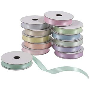 HI-TACK Ruban satin pastel - 10 mm x 2 m - 12 rouleaux - Publicité HI-TACK Ruban satin pastel - 10 mm x 2 m - 12 rouleaux - Publicité