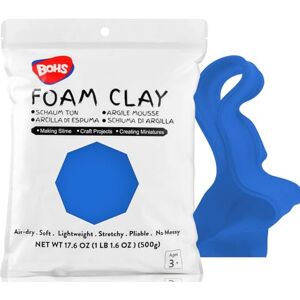 BOHS Pâte à Modeler en Mousse Bleue Squishy, Douce, Autodurcissante pour Projet Scolaire, Cosplay, Faux Gâteau, Fournitures de Slime 1.1 Lbs/500 Grams - Publicité BOHS Pâte à Modeler en Mousse Bleue Squishy, Douce, Autodurcissante pour Projet Scolaire, Cosplay, Faux Gâteau, Fournitures de Slime 1.1 Lbs/500 Grams - Publicité
