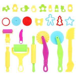 MXTIMWAN Lot de 24 outils de pâte à modeler pour enfants, accessoires de pâte à modeler, accessoires de pétrissage pour garçons et filles, multicolore - Publicité MXTIMWAN Lot de 24 outils de pâte à modeler pour enfants, accessoires de pâte à modeler, accessoires de pétrissage pour garçons et filles, multicolore - Publicité