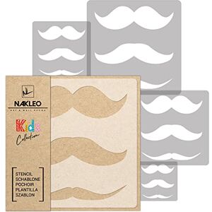 Nakleo Pochoirs de Peinture pour Enfants, 5 pièces 9x9 à 34x34cm, Modèle de Dessin en Plastique, Réutilisables, Moustache Élégance, DIY Bricolage Décoration Chambre, Mur Meubles Papier - Publicité Nakleo Pochoirs de Peinture pour Enfants, 5 pièces 9x9 à 34x34cm, Modèle de Dessin en Plastique, Réutilisables, Moustache Élégance, DIY Bricolage Décoration Chambre, Mur Meubles Papier - Publicité