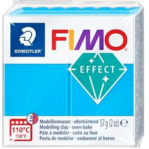 Staedtler Fimo® effect Pain pâte à modeler 57 Grammes Effet translucide bleu 8020-374 - Publicité Staedtler Fimo® effect Pain pâte à modeler 57 Grammes Effet translucide bleu 8020-374 - Publicité