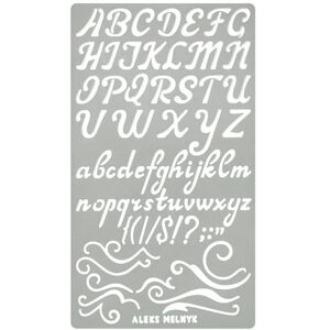 Aleks Melnyk #34.2 Pochoir Metal Alphabet pour Peinture, Pyrogravure sur Bois, Lettres, Gabarit, Stencil Journal, Pochoirs Loisirs Creatifs, Chiffre Vintage, Scrapbooking, Pochoire Petite Taille - Publicité Aleks Melnyk #34.2 Pochoir Metal Alphabet pour Peinture, Pyrogravure sur Bois, Lettres, Gabarit, Stencil Journal, Pochoirs Loisirs Creatifs, Chiffre Vintage, Scrapbooking, Pochoire Petite Taille - Publicité