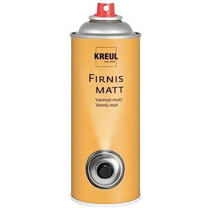 KREUL 833400 Vernis mat, bombe aérosol de 400 ml, vernis de finition très élastique, augmente la résistance aux influences extérieures, ne jaunit pas, résiste à l'eau en séchant. Publicité KREUL 833400 Vernis mat, bombe aérosol de 400 ml, vernis de finition très élastique, augmente la résistance aux influences extérieures, ne jaunit pas, résiste à l'eau en séchant. Publicité