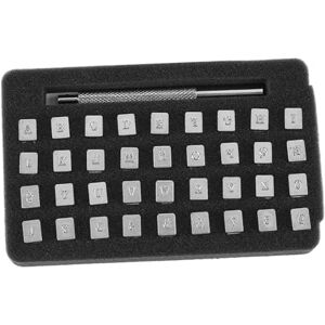 Hilitand 36pcs Estampage en cuir Acier allié Lettre Nombre en Cuir Stamper Outil de Poinçonnage pour Bricolage Cuir Artisanat(3mm) - Publicité Hilitand 36pcs Estampage en cuir Acier allié Lettre Nombre en Cuir Stamper Outil de Poinçonnage pour Bricolage Cuir Artisanat(3mm) - Publicité