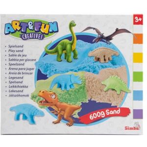Simba Art and Fun Lot de 3 sables de jeu dinosaures 200 g de sable, plateforme, 4 dinosaures en forme de fossile, roller, couteau, à partir de 3 ans - Publicité Simba Art and Fun Lot de 3 sables de jeu dinosaures 200 g de sable, plateforme, 4 dinosaures en forme de fossile, roller, couteau, à partir de 3 ans - Publicité