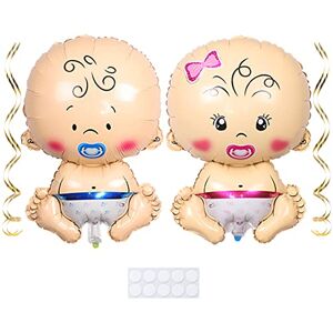 Maigendoo Lot de 2 ballons en forme de bienvenue pour bébé garçon et fille Kit de ballons à l'hélium en mylar pour révélation du sexe de la grossesse Décorations de fête d'anniversaire à thème - Publicité Maigendoo Lot de 2 ballons en forme de bienvenue pour bébé garçon et fille Kit de ballons à l'hélium en mylar pour révélation du sexe de la grossesse Décorations de fête d'anniversaire à thème - Publicité