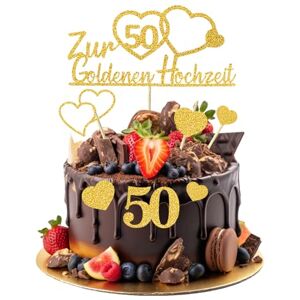 BMGRKYQX Lot de 7 décorations de gâteau dorées pour mariage 50 ans Paillettes dorées Cadeau de mariage - Publicité BMGRKYQX Lot de 7 décorations de gâteau dorées pour mariage 50 ans Paillettes dorées Cadeau de mariage - Publicité