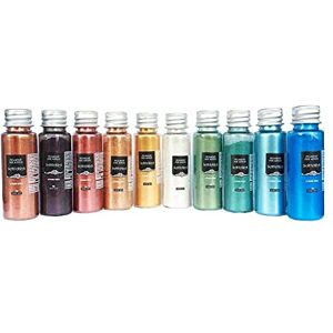 Resin Pro 10 x 10 GR SAHARA Pearline Pigments- Métalliques Mélangés, Compatibles avec l'Èpoxy, le Polyuréthane, l'Acrylique, les Vernis, les Créations Artistiques Multicolore - Publicité Resin Pro 10 x 10 GR SAHARA Pearline Pigments- Métalliques Mélangés, Compatibles avec l'Èpoxy, le Polyuréthane, l'Acrylique, les Vernis, les Créations Artistiques Multicolore - Publicité
