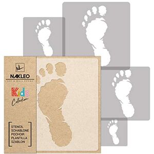 Nakleo Pochoirs de Peinture pour Enfants, 5 pièces 9x9 à 34x34cm, Modèle de Dessin en Plastique, Réutilisables, Pied Empreinte Des Doigts, DIY Bricolage Décoration Chambre, Mur Meubles Papier - Publicité Nakleo Pochoirs de Peinture pour Enfants, 5 pièces 9x9 à 34x34cm, Modèle de Dessin en Plastique, Réutilisables, Pied Empreinte Des Doigts, DIY Bricolage Décoration Chambre, Mur Meubles Papier - Publicité
