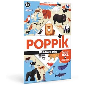 Poppik Kit d'autocollants Découverte Animaux du Monde à partir de 5 ans Kit Poster éducatif amusant pour enfants - Publicité Poppik Kit d'autocollants Découverte Animaux du Monde à partir de 5 ans Kit Poster éducatif amusant pour enfants - Publicité
