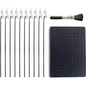 MEMOFYND 1 base de support de peinture, 10 supports de pinces crocodile, 1 pinceau noir, clip de support pour aérographe, kit de pistolet pulvérisateur, outils de modélisation, convient pour l'artisanat - Publicité MEMOFYND 1 base de support de peinture, 10 supports de pinces crocodile, 1 pinceau noir, clip de support pour aérographe, kit de pistolet pulvérisateur, outils de modélisation, convient pour l'artisanat - Publicité