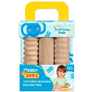 Jovi Pâte à modeler Baby 3 rouleaux en bois, motifs différents, outils de modélisation pour enfants à partir de 12 mois (379/3RP) - Publicité Jovi Pâte à modeler Baby 3 rouleaux en bois, motifs différents, outils de modélisation pour enfants à partir de 12 mois (379/3RP) - Publicité