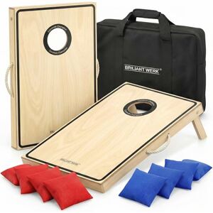 Briliantwerk® Cornhole – Set Complet Officiel en Bois avec 2 Planches, 8 Sacs & Housse Jeu de Lancer extérieur pour Adultes & Enfants – Idéal Jardin & Plage - Publicité Briliantwerk® Cornhole – Set Complet Officiel en Bois avec 2 Planches, 8 Sacs & Housse Jeu de Lancer extérieur pour Adultes & Enfants – Idéal Jardin & Plage - Publicité