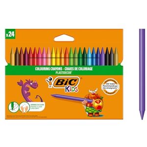 Crayons de coloriage BIC Kids Plastidecor - Pour dessin et bricolage - Assortis - Publicité Crayons de coloriage BIC Kids Plastidecor - Pour dessin et bricolage - Assortis - Publicité