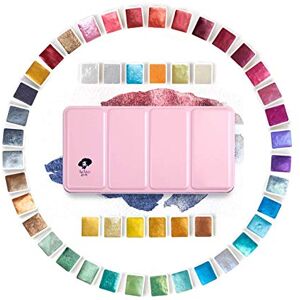 Paul Rubens Artiste Aquarelle Peinture Métallique, 48 Briller Glitter Couleurs Solides Boîtier Portable Rose avec Palette, parfait pour les artistes et amateurs - Publicité Paul Rubens Artiste Aquarelle Peinture Métallique, 48 Briller Glitter Couleurs Solides Boîtier Portable Rose avec Palette, parfait pour les artistes et amateurs - Publicité