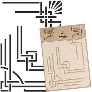 Nakleo Pochoir pour Peinture Artisanat A5 15x21cm, Modèle en Plastique, Réutilisable, Cadres Art Déco Frontières, DIY Bricolage Scrapbooking Décoration a Peindre, Mur Sol Bois Tissu Meuble - Publicité Nakleo Pochoir pour Peinture Artisanat A5 15x21cm, Modèle en Plastique, Réutilisable, Cadres Art Déco Frontières, DIY Bricolage Scrapbooking Décoration a Peindre, Mur Sol Bois Tissu Meuble - Publicité