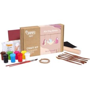 Jovi DIY Air Dry Birds Kit d'artisanat pour fabriquer des OISEAUX avec de l'argile blanche séchée à l'air + peintures et outils - Publicité Jovi DIY Air Dry Birds Kit d'artisanat pour fabriquer des OISEAUX avec de l'argile blanche séchée à l'air + peintures et outils - Publicité