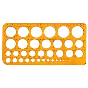 YFelomatric Pochoir circulaire en plastique avec 36 cercles, règle circulaire pour dessiner, mesurer et concevoir, treillis en acier pour dessiner (orange) - Publicité YFelomatric Pochoir circulaire en plastique avec 36 cercles, règle circulaire pour dessiner, mesurer et concevoir, treillis en acier pour dessiner (orange) - Publicité