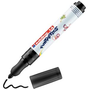 Edding 14 FUNTASTICS feutres de coloriage pour enfants noir plume ronde 3 mm pour s'amuser à colorier sur du papier et du carton de couleur claire lavable sur la peau et les textiles - Publicité