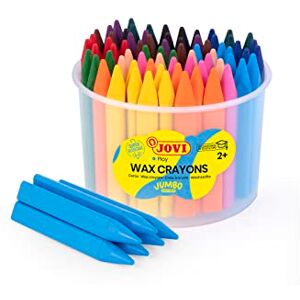 Jovi Crayons Jumbo Easy Grip, Pot de 72 Crayons triangulaires, Couleurs Assorties, Super résistant et performant, sans Gluten - Publicité Jovi Crayons Jumbo Easy Grip, Pot de 72 Crayons triangulaires, Couleurs Assorties, Super résistant et performant, sans Gluten - Publicité