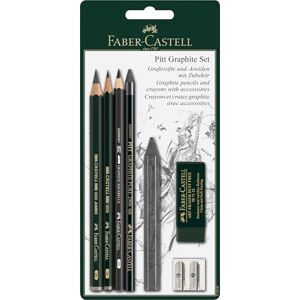 Faber-Castell 112997 Pitt Graphite Set 7 pièces, avec crayons graphite, craies, taille-crayon et gomme - Publicité Faber-Castell 112997 Pitt Graphite Set 7 pièces, avec crayons graphite, craies, taille-crayon et gomme - Publicité