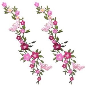 zeng 2 PCS Nouveau Papillons Fleur brodée patches, dentelle floral Tissu Applique à coudre Broderie, DIY Craft Patch Motif pour vêtements, Jeans, vestes, sacs - Publicité zeng 2 PCS Nouveau Papillons Fleur brodée patches, dentelle floral Tissu Applique à coudre Broderie, DIY Craft Patch Motif pour vêtements, Jeans, vestes, sacs - Publicité