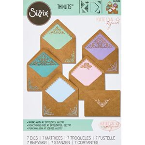 Sizzix Thinlits Die Set 7 pcs Doublures d'Enveloppes par Katelyn Lizardi - Publicité Sizzix Thinlits Die Set 7 pcs Doublures d'Enveloppes par Katelyn Lizardi - Publicité