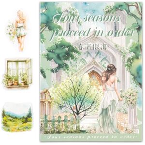 MIANRUII Lot de 20 pages d'autocollants PET pour scrapbooking Aspect vintage 100 pages Journal Accessoires en papier pour magazines Junk Thème hiver Scrapbooking (printemps) - Publicité MIANRUII Lot de 20 pages d'autocollants PET pour scrapbooking Aspect vintage 100 pages Journal Accessoires en papier pour magazines Junk Thème hiver Scrapbooking (printemps) - Publicité