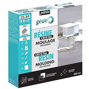 PEBEO Pébéo Gédéo Kit Résine Cristal 300 ML Résine Époxy Transparente Effet Pâte de Verre Pébéo Cristal Pour Inclusion, Coulage, Moulage, Vernis Résine Époxy Bois & Autres Matériaux 300 M - Publicité PEBEO Pébéo Gédéo Kit Résine Cristal 300 ML Résine Époxy Transparente Effet Pâte de Verre Pébéo Cristal Pour Inclusion, Coulage, Moulage, Vernis Résine Époxy Bois & Autres Matériaux 300 M - Publicité