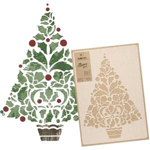 Nakleo Noël Pochoir pour Peintue 30x42cm, Plastique et Réutilisable, Arbre Noël Hiver Modèle de Neige Artificielle et Peindre, DIY Bricolage Artisanat Décoration, Fenêtre Mur Porte Bois - Publicité Nakleo Noël Pochoir pour Peintue 30x42cm, Plastique et Réutilisable, Arbre Noël Hiver Modèle de Neige Artificielle et Peindre, DIY Bricolage Artisanat Décoration, Fenêtre Mur Porte Bois - Publicité
