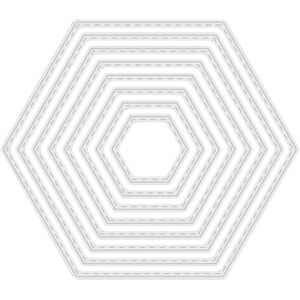 Jowxsx Pochoir de découpe hexagonal, moules en métal, matrices de découpe, pochoirs découpés pour bricolage, scrapbooking, album photo, gaufrage décoratif, matrices en papier pour la fabrication de c - Publicité Jowxsx Pochoir de découpe hexagonal, moules en métal, matrices de découpe, pochoirs découpés pour bricolage, scrapbooking, album photo, gaufrage décoratif, matrices en papier pour la fabrication de c - Publicité
