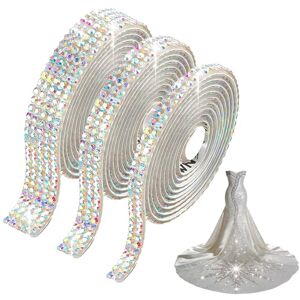 HAOXIZI Lot de 3 rouleaux de strass autocollants en cristal Pour bricolage, artisanat, décoration de mariage, téléphone portable, tasse, multicolore (2/3/5 rangs) - Publicité HAOXIZI Lot de 3 rouleaux de strass autocollants en cristal Pour bricolage, artisanat, décoration de mariage, téléphone portable, tasse, multicolore (2/3/5 rangs) - Publicité