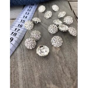 Hartmann-Knöpfe Lot de 10 petits boutons en strass Paillettes En métal argenté ou doré 12 mm (argenté) - Publicité Hartmann-Knöpfe Lot de 10 petits boutons en strass Paillettes En métal argenté ou doré 12 mm (argenté) - Publicité