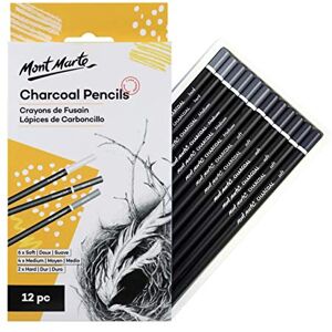 MONT MARTE Crayons Fusain -12 pièces Crayons de fusain pour l'art Stylos de dessin, Stylos d'artiste Idéal pour des dessins impressionnants - Publicité MONT MARTE Crayons Fusain -12 pièces Crayons de fusain pour l'art Stylos de dessin, Stylos d'artiste Idéal pour des dessins impressionnants - Publicité
