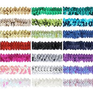 NEOTRIMS Ruban élastique à paillettes 2 cm de large 20 couleurs métalliques Lavable Pour couture, costume, cocktail, décoration Bleu électrique 0,9 m - Publicité NEOTRIMS Ruban élastique à paillettes 2 cm de large 20 couleurs métalliques Lavable Pour couture, costume, cocktail, décoration Bleu électrique 0,9 m - Publicité