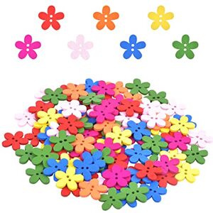 smatime 100pcs Boutons en Bois Colorés en Forme de Fleur pour Enfants, Bricolage, Vêtement, Artisanat, Décoration, Couture et Broderie (15mm) - Publicité smatime 100pcs Boutons en Bois Colorés en Forme de Fleur pour Enfants, Bricolage, Vêtement, Artisanat, Décoration, Couture et Broderie (15mm) - Publicité