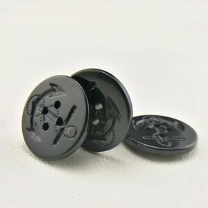 YWQHS 20 pièces 15-30MM Bouton en résine d'ancre Noire 4 Trous Boutons de Pardessus Couture Boutons décoratifs Dos Plat pour l'artisanat, la Couture, Le Projet Fait à la Main - Publicité YWQHS 20 pièces 15-30MM Bouton en résine d'ancre Noire 4 Trous Boutons de Pardessus Couture Boutons décoratifs Dos Plat pour l'artisanat, la Couture, Le Projet Fait à la Main - Publicité
