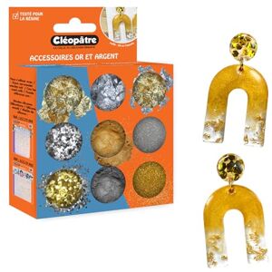 Cléopâtre CLEOPATRE – Kit Accessoires Résine – Paillettes, Poudres de mica et Feuilles Or/Argent pour Créations en Résine UV et Epoxy 9 Pots - Publicité Cléopâtre CLEOPATRE – Kit Accessoires Résine – Paillettes, Poudres de mica et Feuilles Or/Argent pour Créations en Résine UV et Epoxy 9 Pots - Publicité