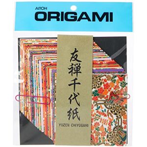 Aitoh Lot de 40 feuilles de papier origami Yuzen Washi Chiyogami de 10,2 cm - Publicité Aitoh Lot de 40 feuilles de papier origami Yuzen Washi Chiyogami de 10,2 cm - Publicité